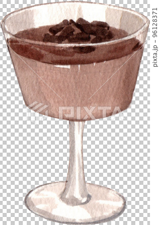 Chocolate Sweet Dessert And Drink Icons Watercolor 96128371