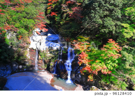 【徳島県】紅葉が最盛期の大轟の滝 【徳島県】紅葉が最盛期の大轟の滝 96128410