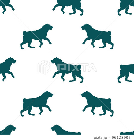 Running, jumping central asian shepherd dog. 96128902