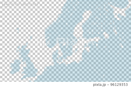 バルト海と北海を中心としたヨーロッパ北部のドットマップ。　大サイズ。 96129353