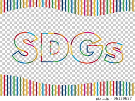 SDGsをイメージしたロゴと17色のフレーム SDGsをイメージしたロゴと17色のフレーム 96129657