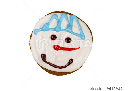 Christmas gingerbread cookie isolated on white background Christmas gingerbread cookie isolated on white background 96129894