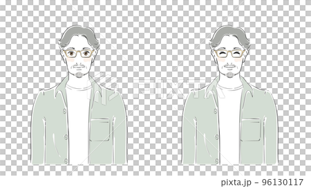 50代おしゃれな男性複数パターン 正面顔 笑顔 50代おしゃれな男性複数パターン 正面顔 笑顔 96130117