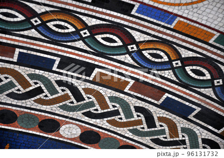 Mosaic tiled floor in the Vatican museums 96131732