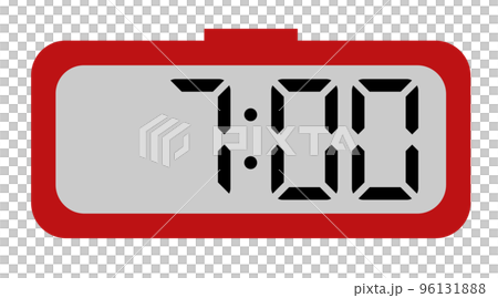 簡約紅色數字鬧鐘（7點鐘） 96131888