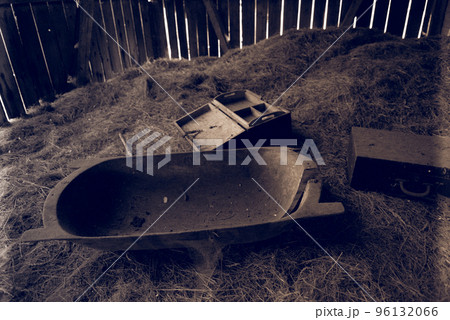 Vintage tools in abandoned shed Vintage tools in abandoned shed 96132066