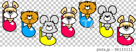 Musical note line dog cat rabbit Musical note line dog cat rabbit 96133111