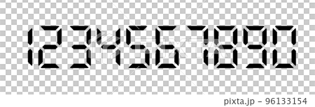 デジタル数字1、2、3、4、5、6、7、8、9、0のセット（非表示部分は削除している） 96133154