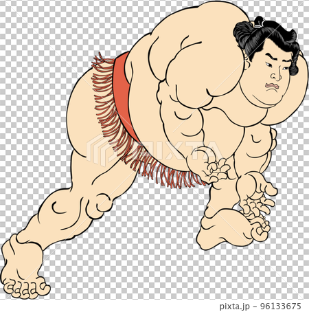 浮世絵　相撲取り　その53 96133675