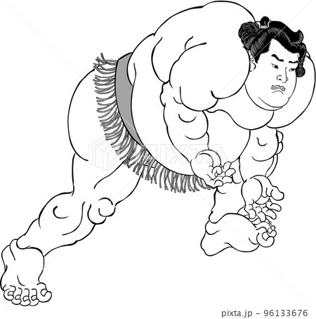 浮世絵　相撲取り　その52 96133676