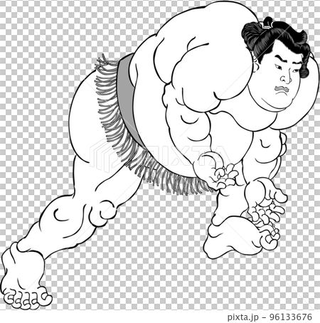 浮世絵　相撲取り　その52 96133676