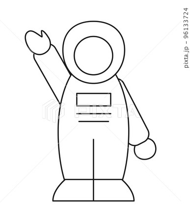 Line art astronaut isolated on white background Line art astronaut isolated on white background 96133724
