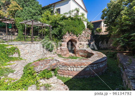 Next to Hissar Kapia gate you can find the ruins of Byzantium South Round Tower, Plovdiv, Bulgaria 96134792