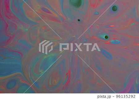 Abstract background from flowing colored liquid paints 96135292