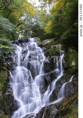 糸島の人気スポット　秋の美しい白糸の滝　（福岡県糸島市） 96135480