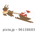 かわいいトナカイとサンタクロース 96138683