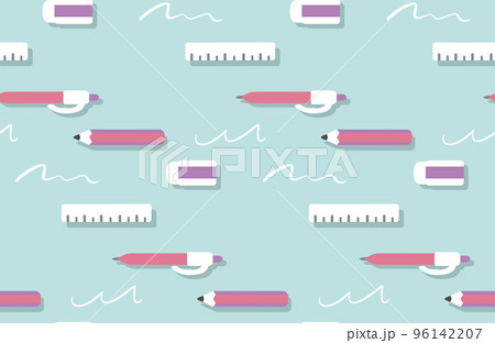 おしゃれな文房具パターン 96142207