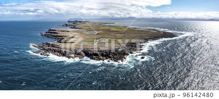 Aerial view of the Lighthouse on Tory Island, County Donegal, Republic of Ireland Aerial view of the Lighthouse on Tory Island, County Donegal, Republic of Ireland 96142480