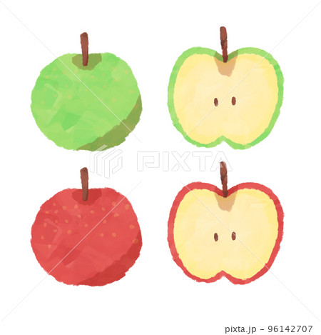 カットされたりんごと青りんご 96142707