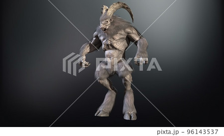 Baphomet mythical monster 3d render 96143537