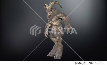Baphomet mythical monster 3d render 96143538