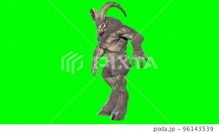 Baphomet mythical monster 3d render 96143539