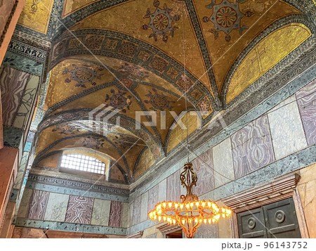Hagia Sophia, Sultanahmet district, Istanbul, Turkey, Decor fragments. Hagia Sophia, Sultanahmet district, Istanbul, Turkey, Decor fragments. 96143752