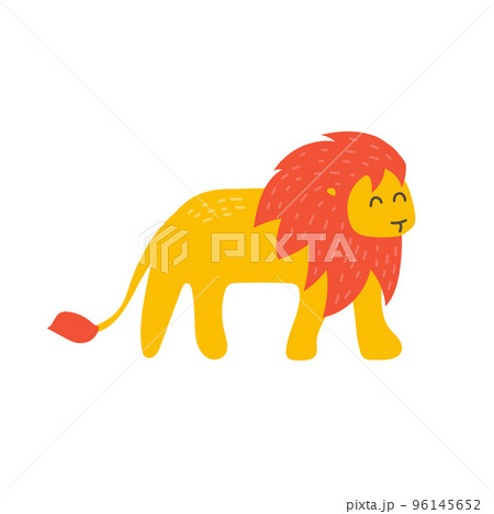 Wildlife animals. Cute lion vector illustration. Jungle life Wildlife animals. Cute lion vector illustration. Jungle life 96145652