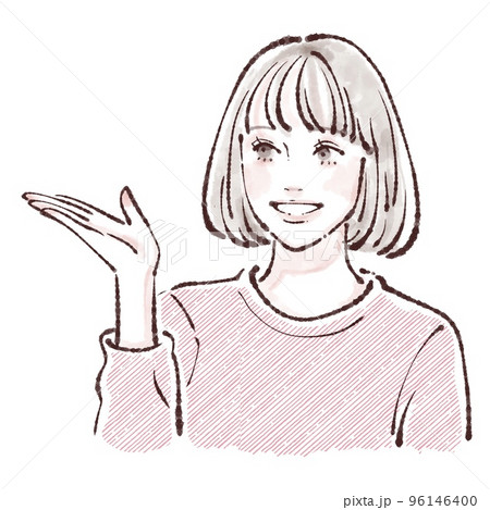 女性のイラスト素材 96146400