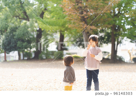 秋の公園で遊ぶ子どもたち 秋の公園で遊ぶ子どもたち 96148303