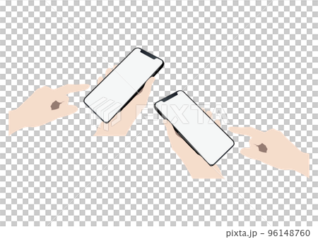 スマートフォンを操作する手 96148760