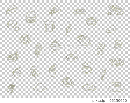 Food icon set color shadow yellow Food icon set color shadow yellow 96150620