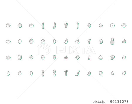 ミニ野菜アイコンセット カラーシャドウ 96151073