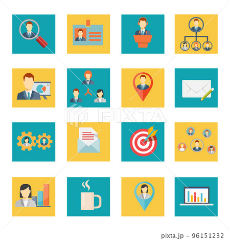 Set of vector office and business icons Set of vector office and business icons 96151232