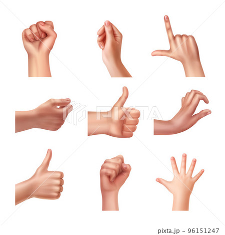 Set of gestures Set of gestures 96151247