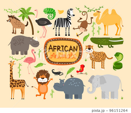 Vector african animals Vector african animals 96151264