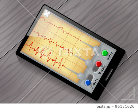 Seismograph app vector user interface 96151626
