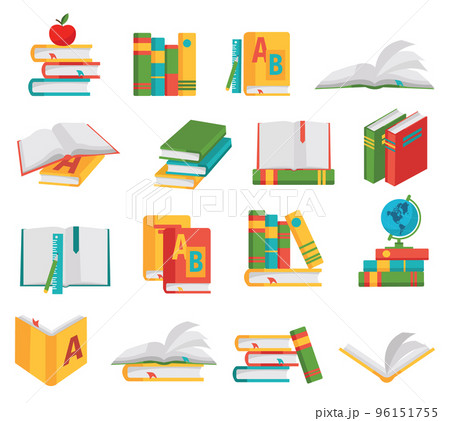 School Books Icon Set 96151755