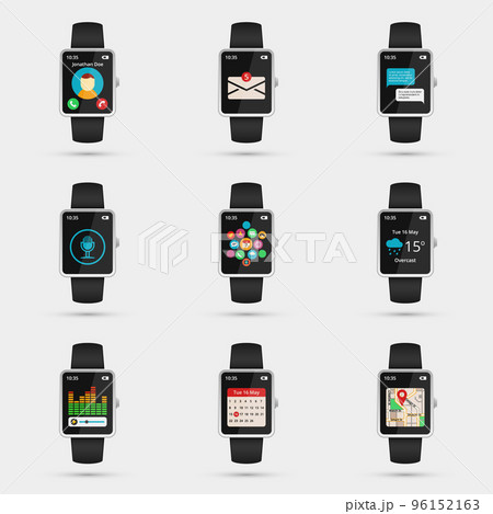 Smartwatch icons Smartwatch icons 96152163