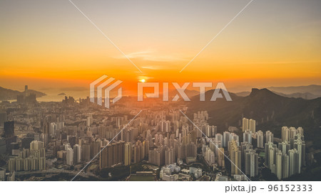the Hong Kong Skyline from Kowloon Peak 20 May 2022 96152333