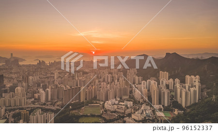 the Hong Kong Skyline from Kowloon Peak 20 May 2022 96152337