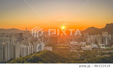 the Hong Kong Skyline from Kowloon Peak 20 May 2022 96152419