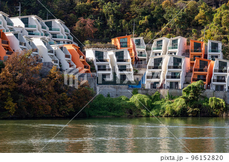 Beautiful Namiseom Nami Island on Han river in South Korea during Autumn season 96152820