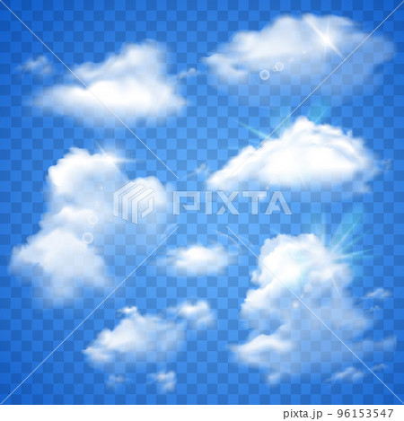 Transparent Clouds On Blue 96153547