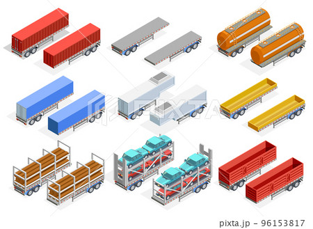 Trailers Isometric Set 96153817