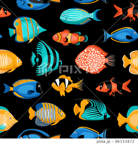 Tropical Fish Seamless Pattern 96153872