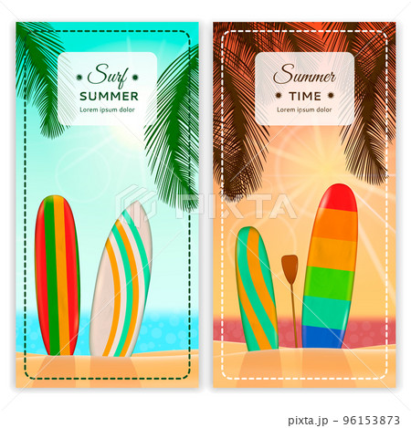 Surfing Resort Vertical Banners 96153873