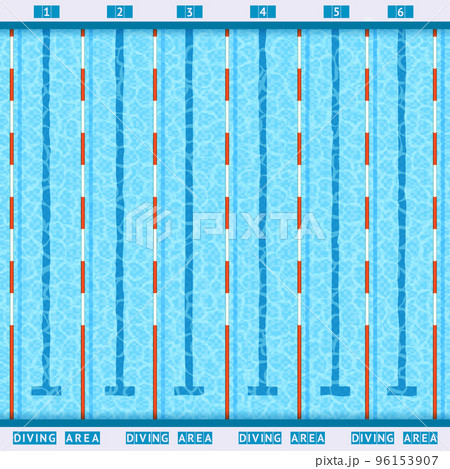 Swimming Pool Top View Flat Pictogram 96153907