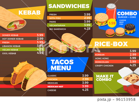 Street Food Menu Composition 96153958