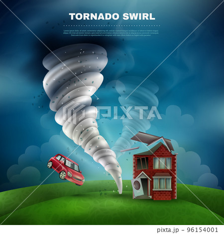 Tornado Natural Disaster Illustration 96154001